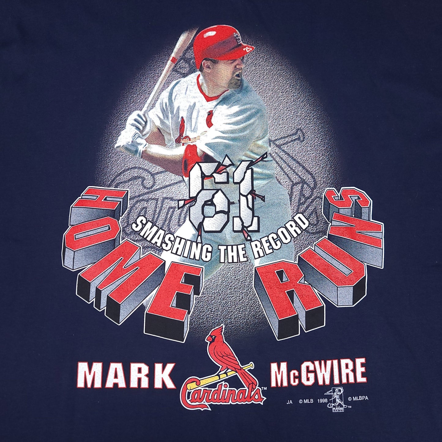 Vintage Mark McGwire St. Louis Cardinals Navy Blue Tee