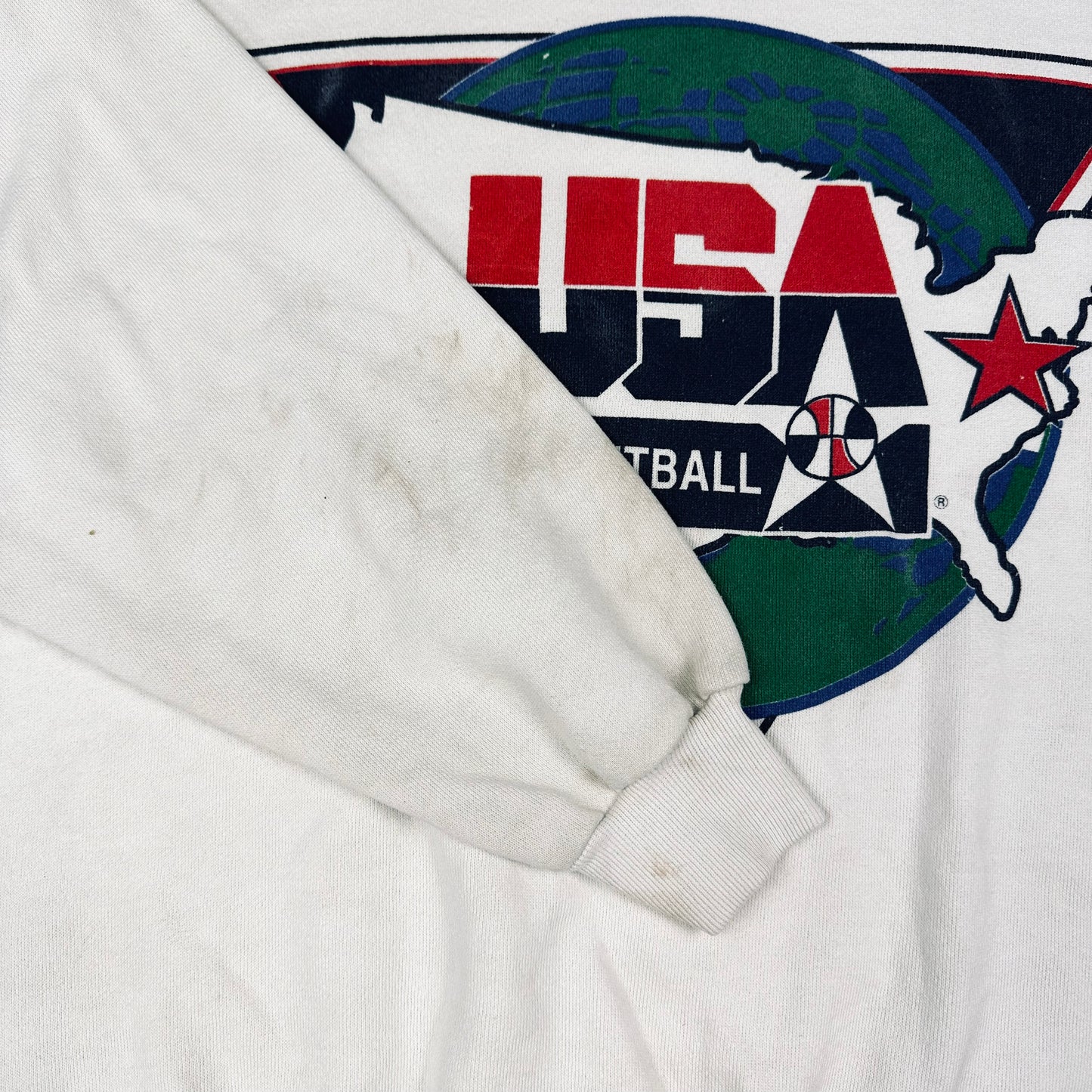 Vintage 1992 Team USA Dream Team Basketball White Sweatshirt