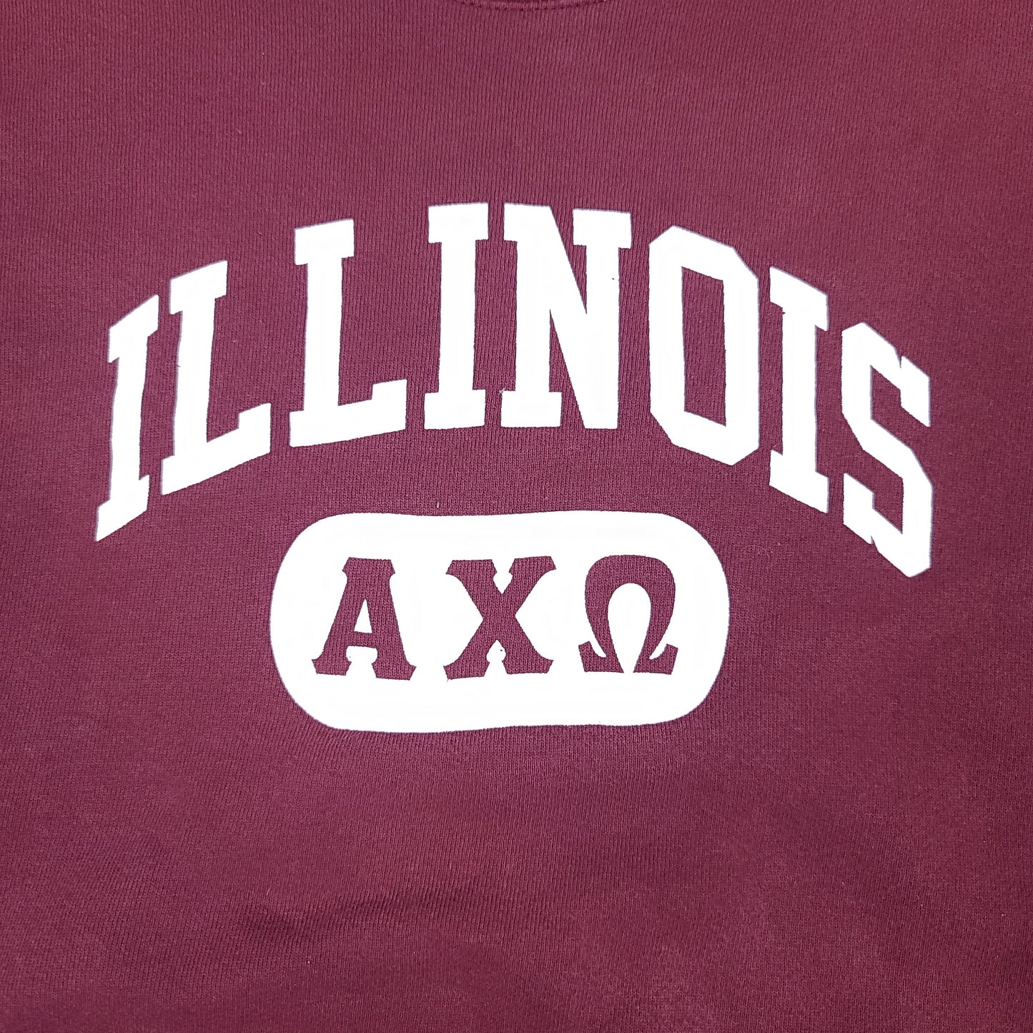 Vintage University of Illinois Alpha Chi Omega Maroon Sweatshirt