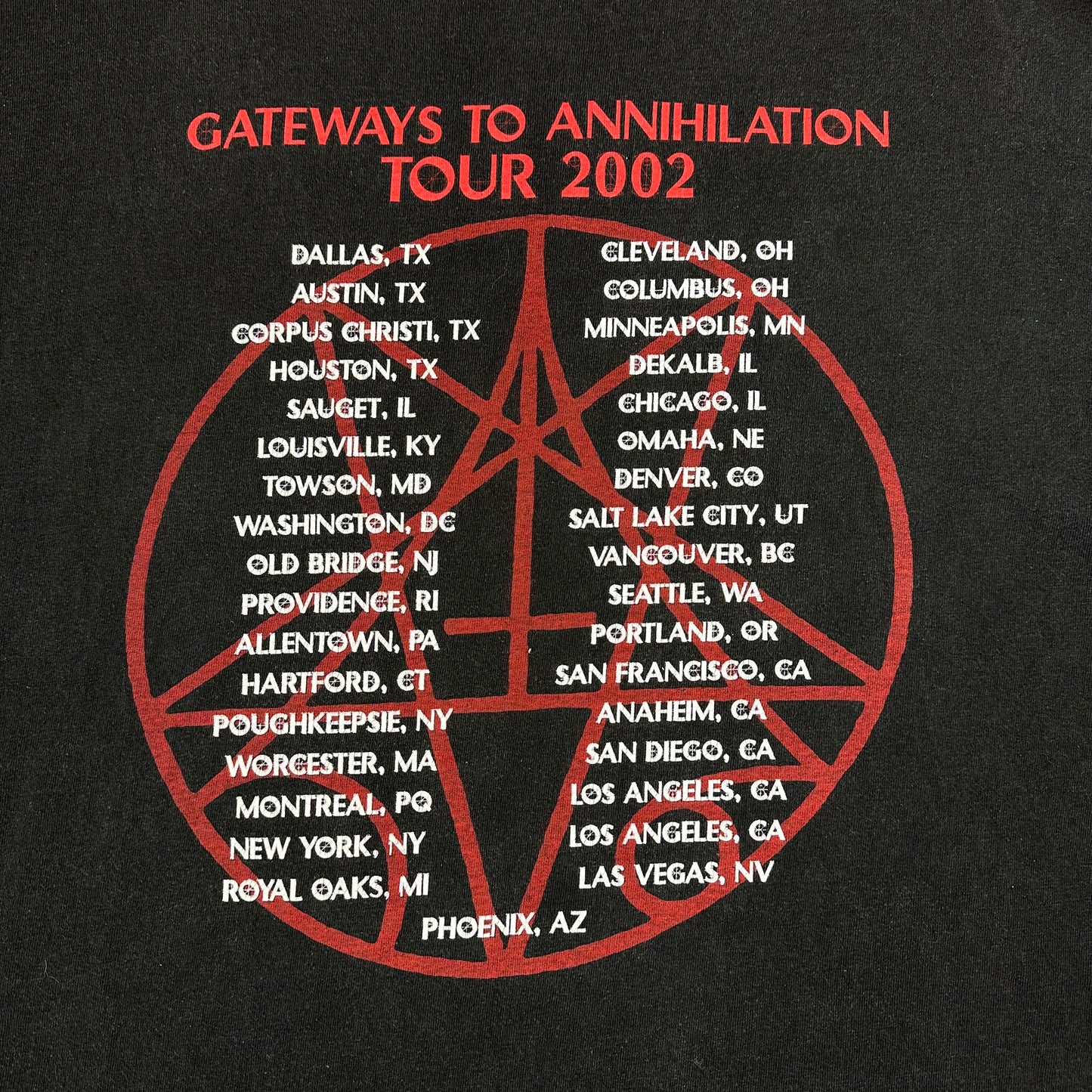 Vintage Morbid Angels Gateways to Annihilation Tour Tee