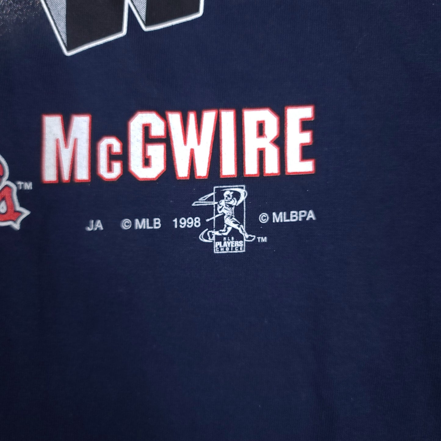 Vintage Mark McGwire St. Louis Cardinals Navy Blue Tee