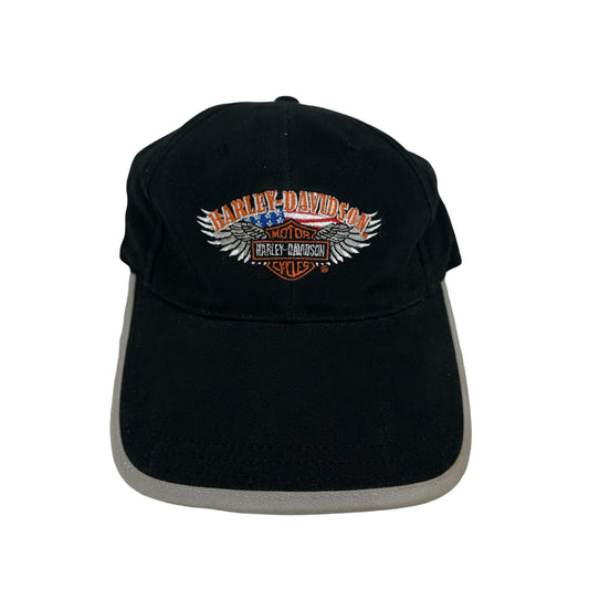 Harley Davidson Motorcycles American Legend Black Hook & Look Back Hat