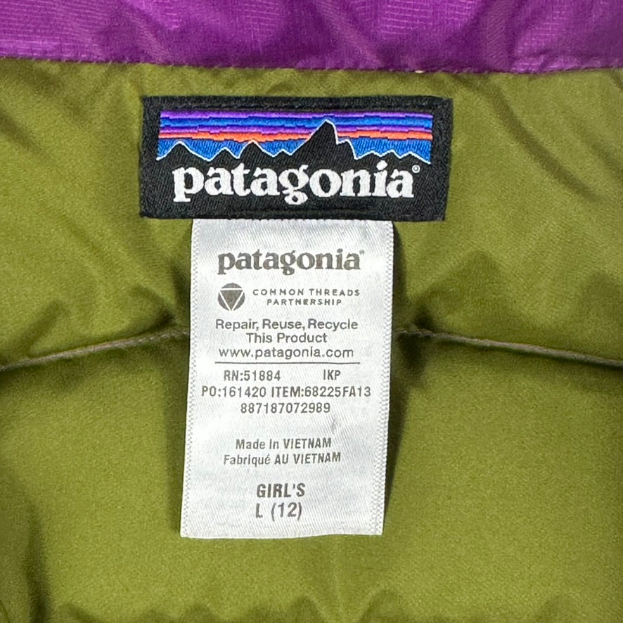 Patagonia Down Sweater Vest Purple Youth Girls