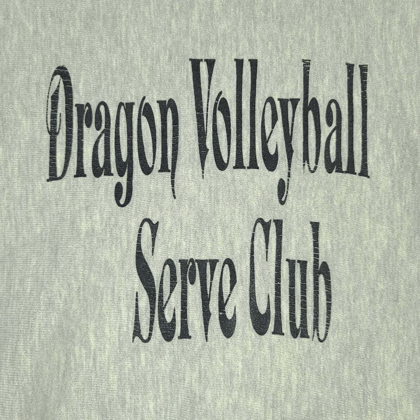 Vintage 90's Dragon Volleyball Serve Club Gray Sweatshirt