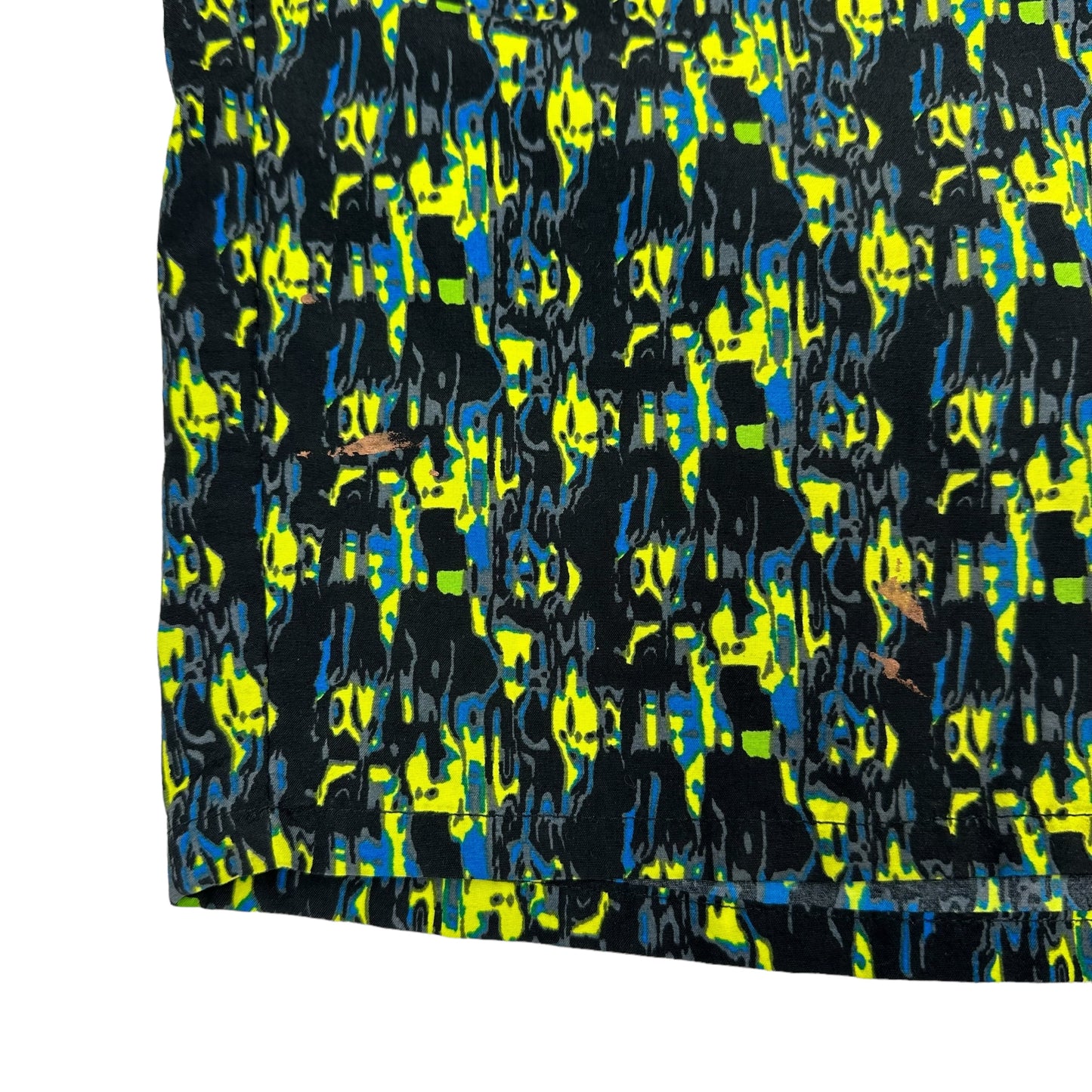 Vintage Nike Yellow Black Blue Abstract Nylon Shorts