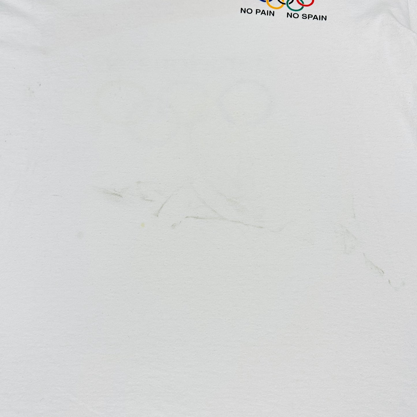 Vintage 1992 Olympic Games No Pain No Spain White Tee