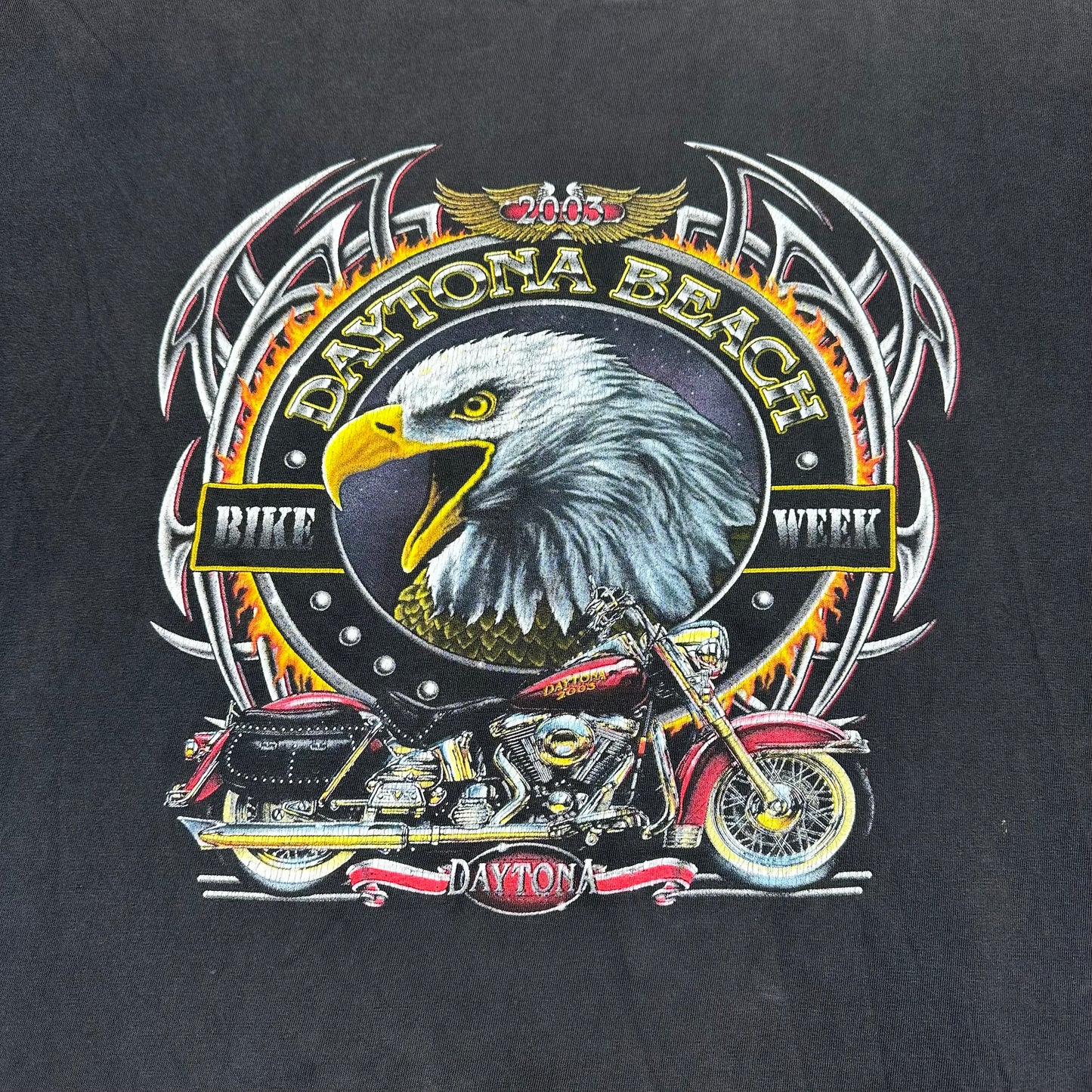 Vintage Daytona Beach Bike Week Black Eagle Tee