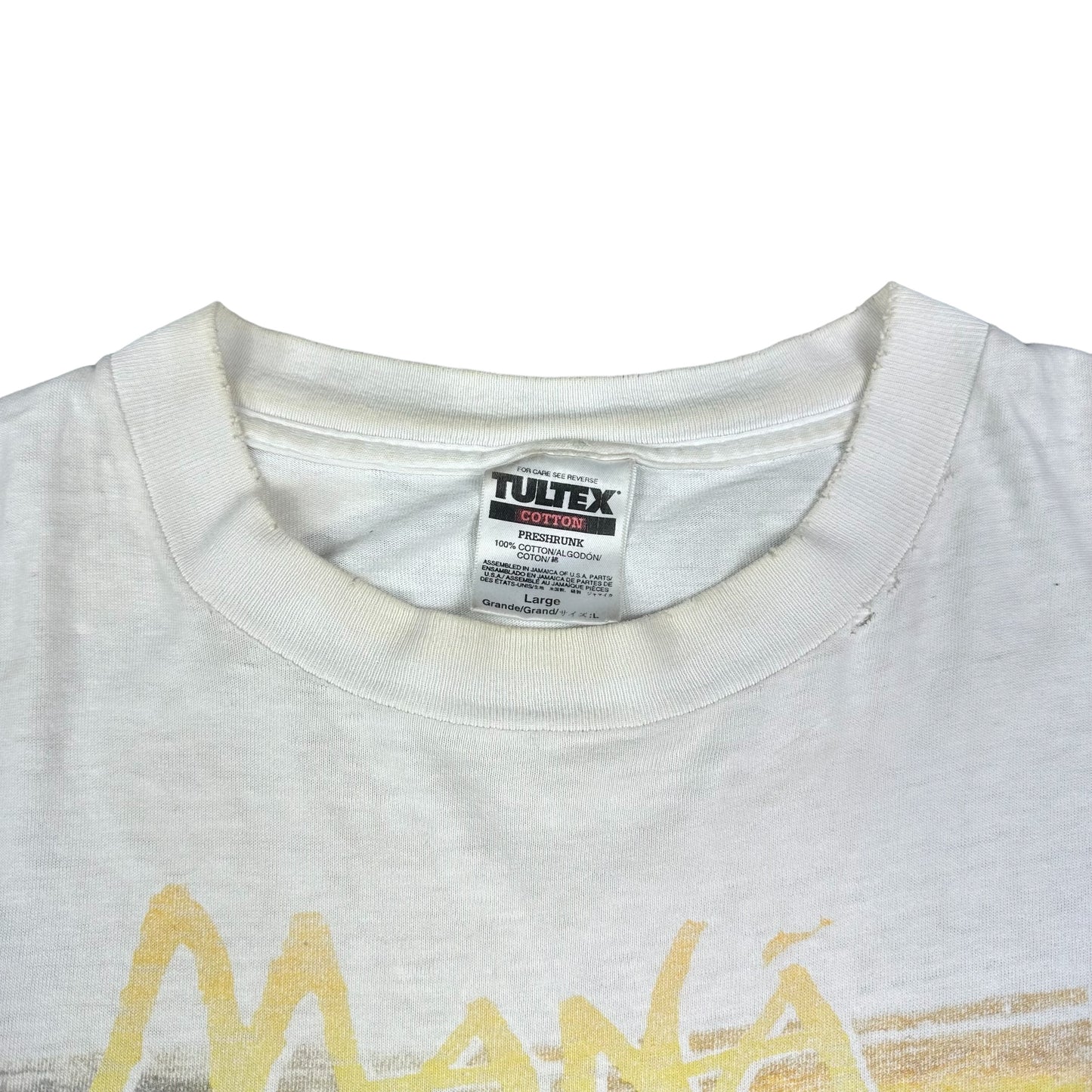 Vintage Maná White Tee (Distressed)