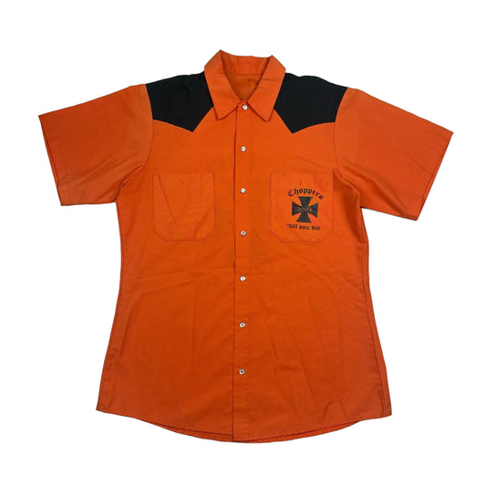 Vintage West Coast Choppers 2004 Orange Short Sleeve Shirt