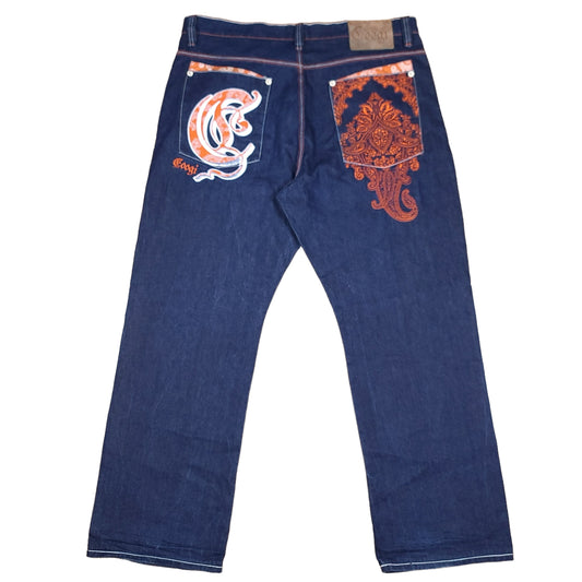 Vintage Y2K Orange Bandana Coogi Denim Pants