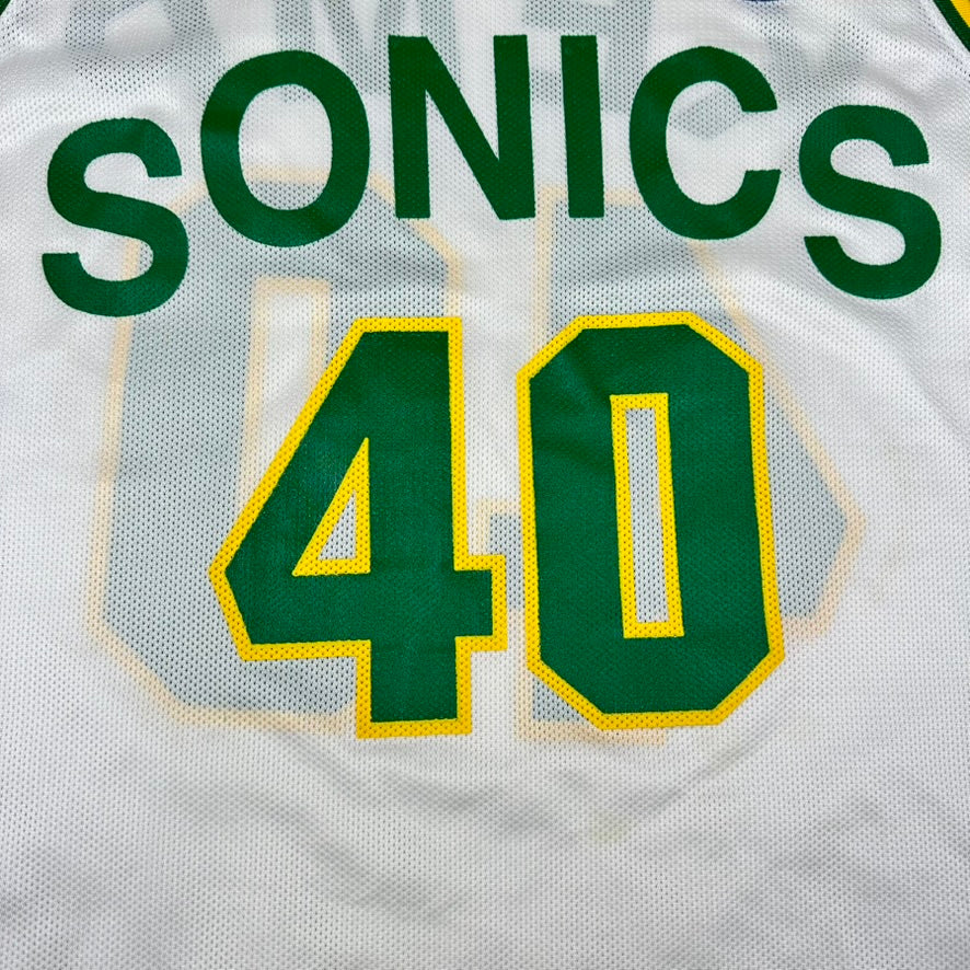 Shawn Kemp Vintage Seattle Supersonics Jersey Champion White