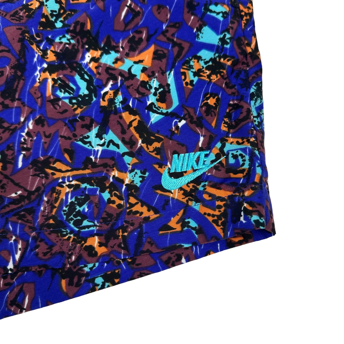 Vintage Nike Purple Blue Orange Abstract Nylon Shorts