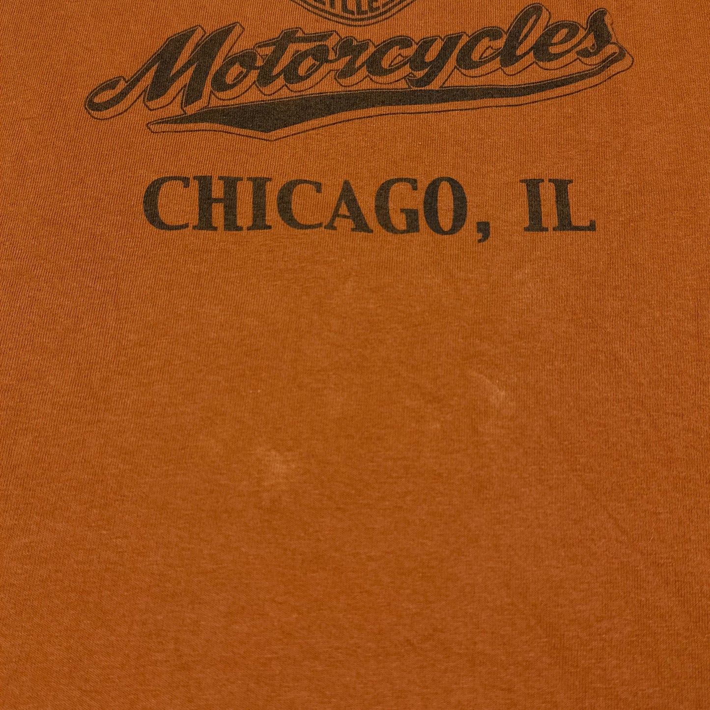 Harley Davidson Motorcycles Orange Chicago Tee