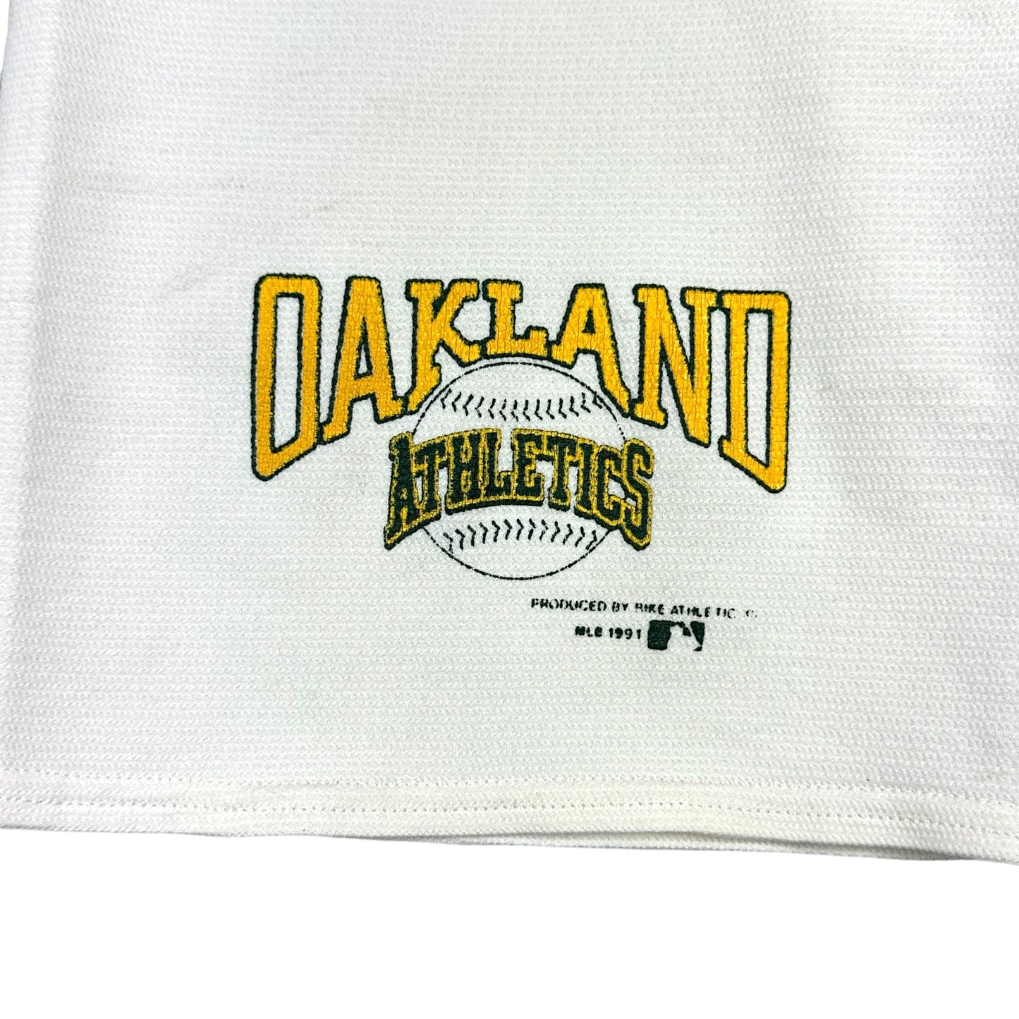 Vintage Oakland Athletics White Bike Compression Shorts