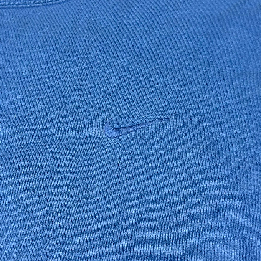 Vintage Nike Sweatshirt Blue Mini Swoosh Distressed