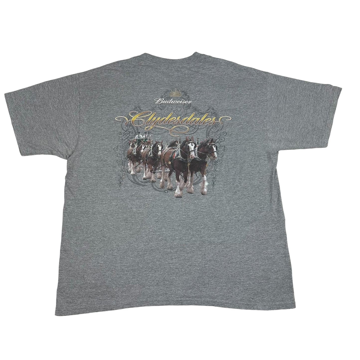 Vintage Budweiser Clydesdales Gray Tee