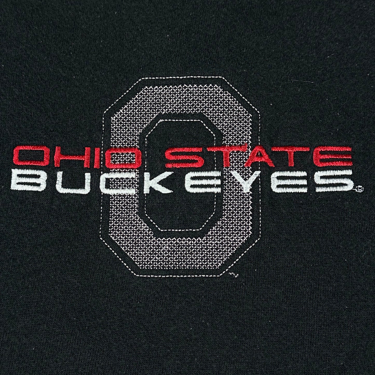 Vintage Ohio State University Buckeyes Black Embroidered Sweatshirt