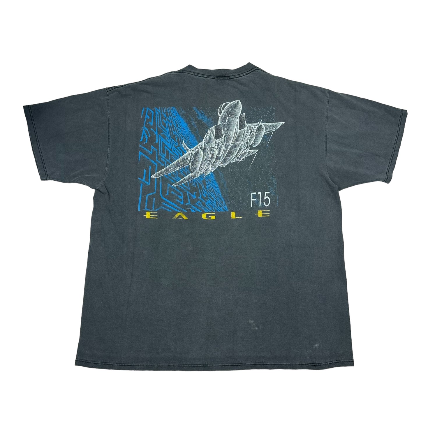 Vintage F-45 Eagle Jet Faded Black Tee