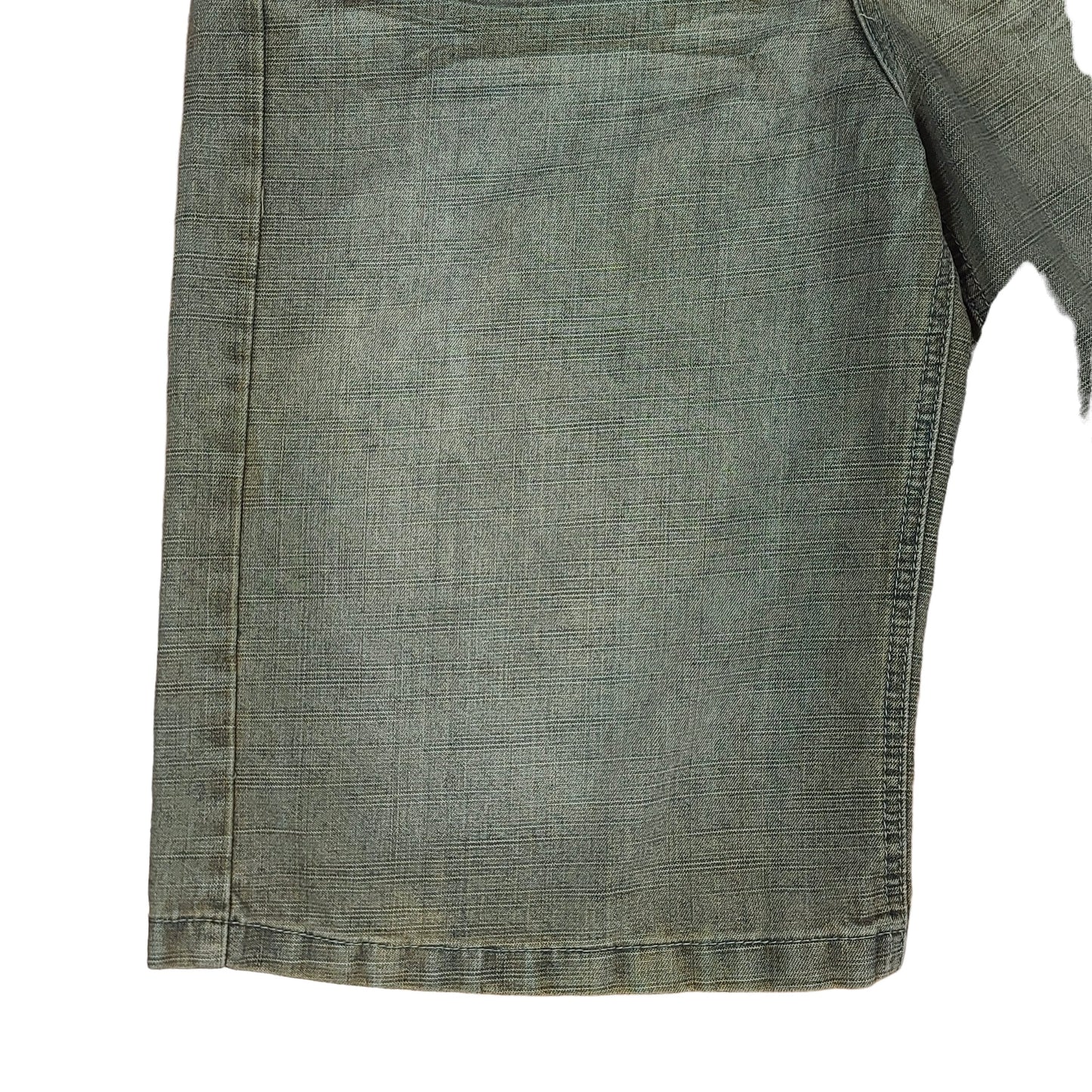 Vintage Brooklyn Express Green Gray Rust Denim Shorts