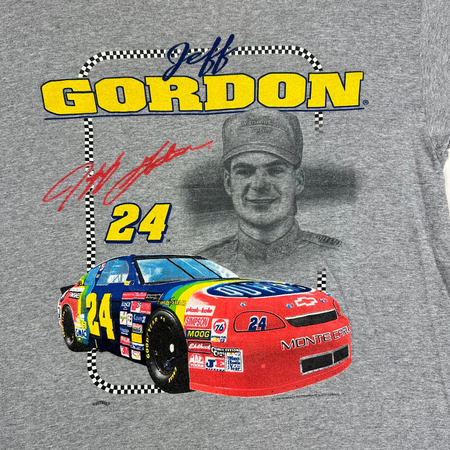 Vintage Jeff Gordon NASCAR Gray Nutmeg Tee