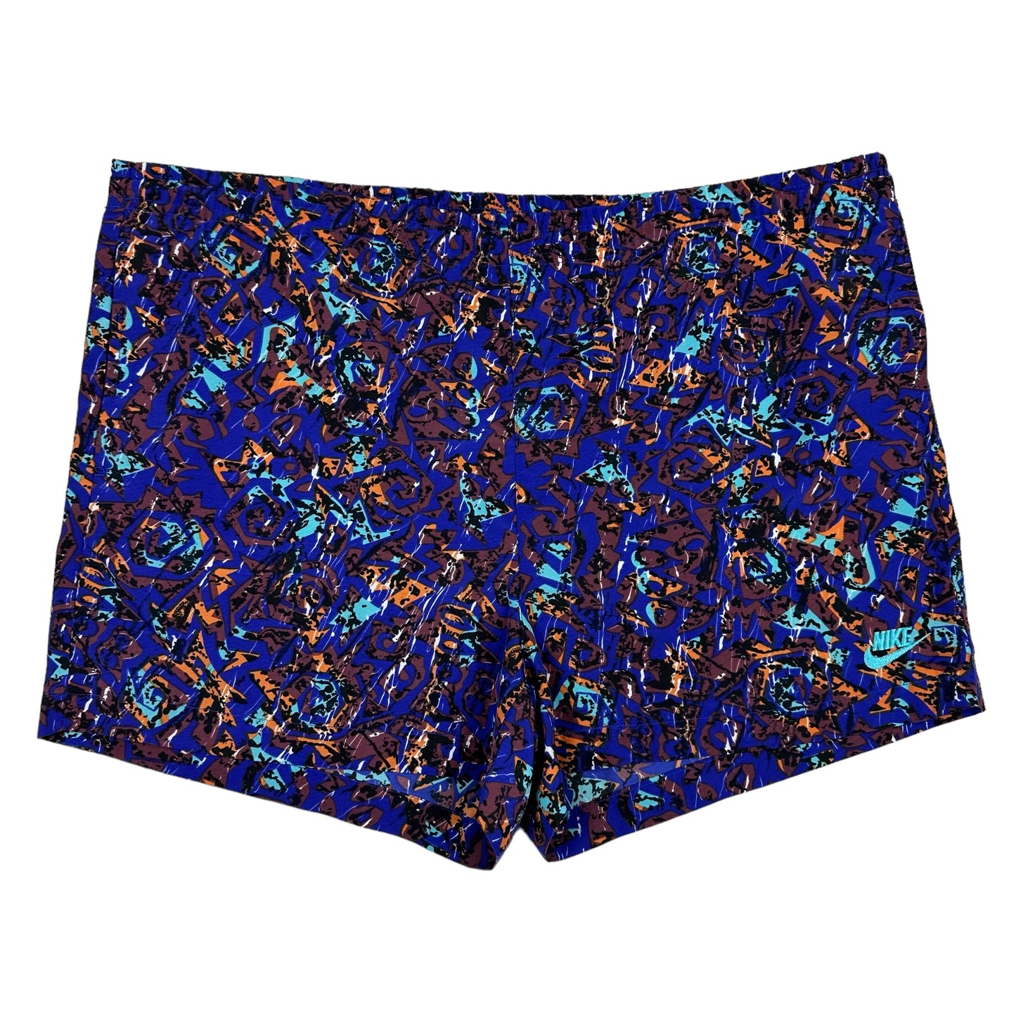 Vintage Nike Purple Blue Orange Abstract Nylon Shorts