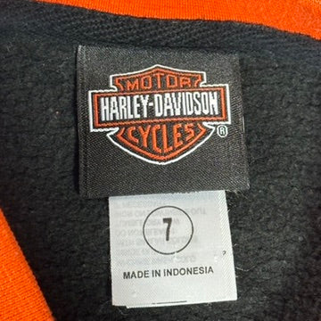 Vintage Harley Davidson Sweatshirt Flaming Chrome Logo Youth