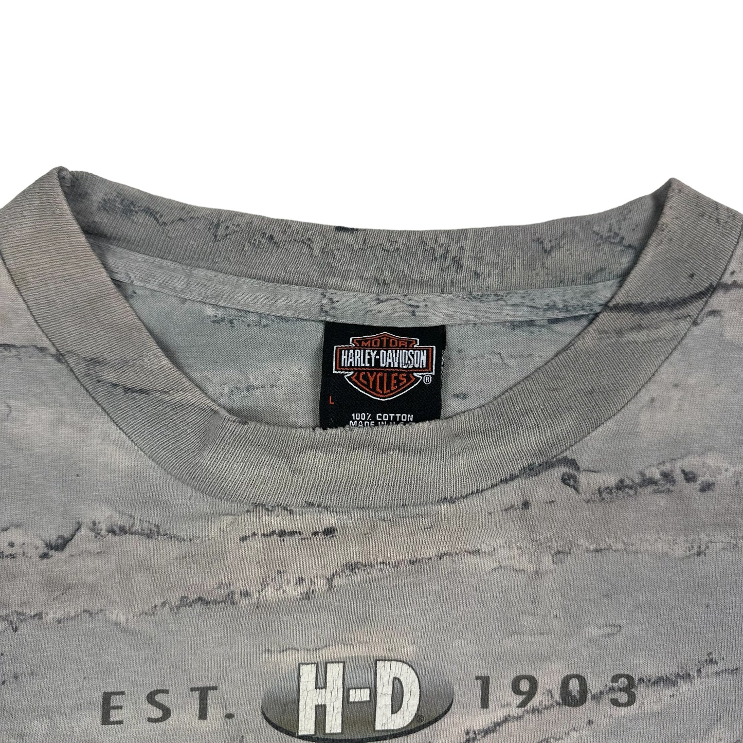 Harley Davidson Motorcycles Arrowhead Gray Long Sleeve Tee