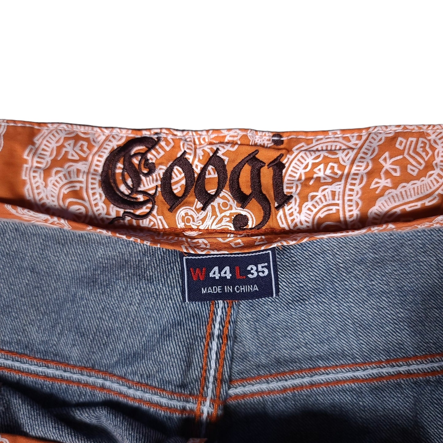 Vintage Y2K Orange Bandana Coogi Denim Pants