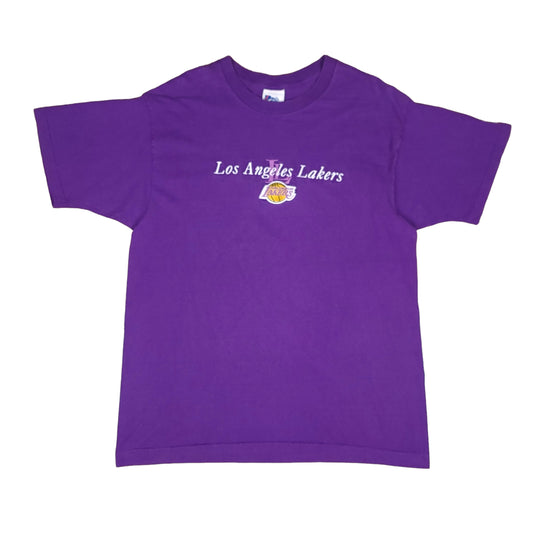 Vintage Los Angeles Lakers Purple Embroidered Pro Player Tee