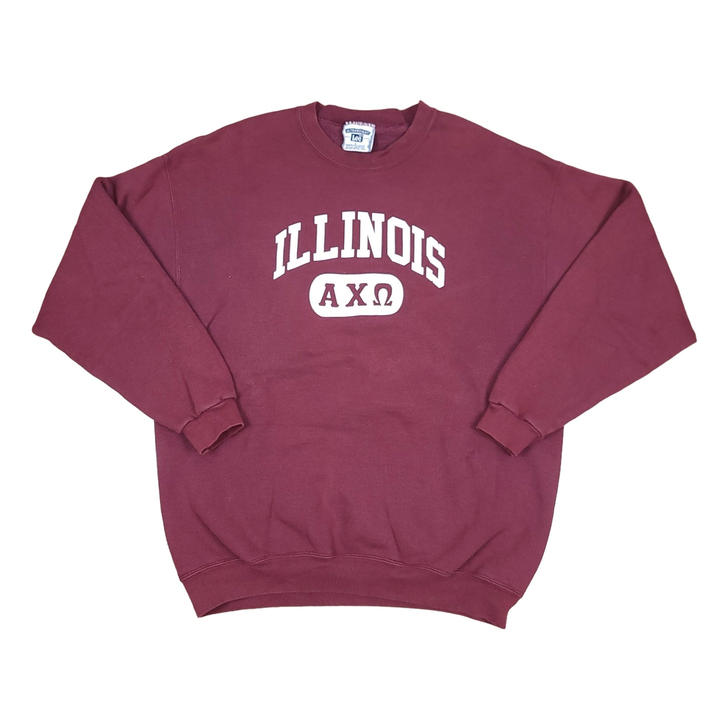 Vintage University of Illinois Alpha Chi Omega Maroon Sweatshirt