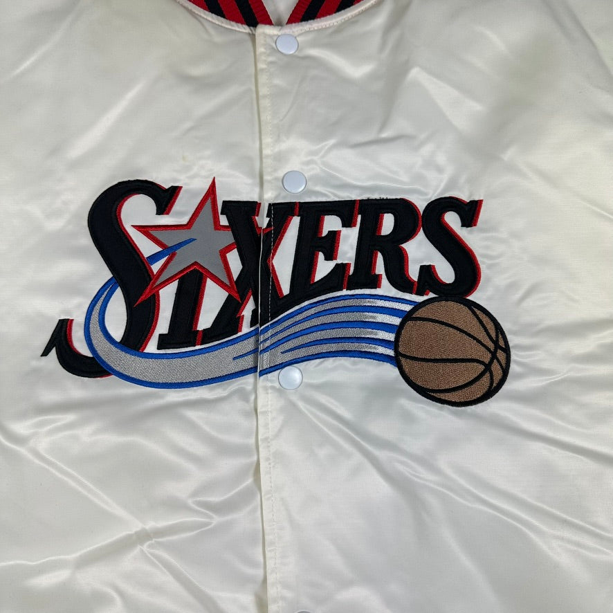 Vintage Philadelphia 76ers Jacket NBA Fusion Satin