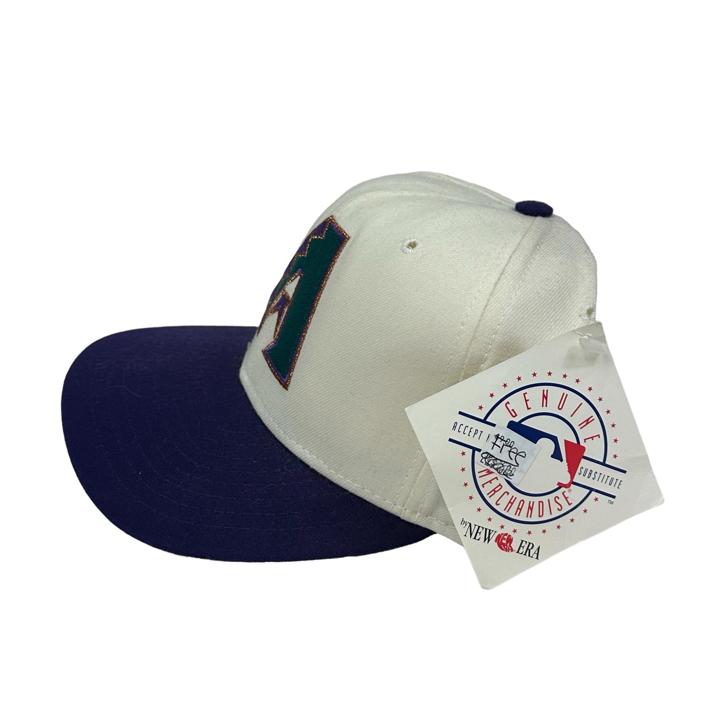 Vintage Arizona Diamondbacks New Era White Snap Back Hat