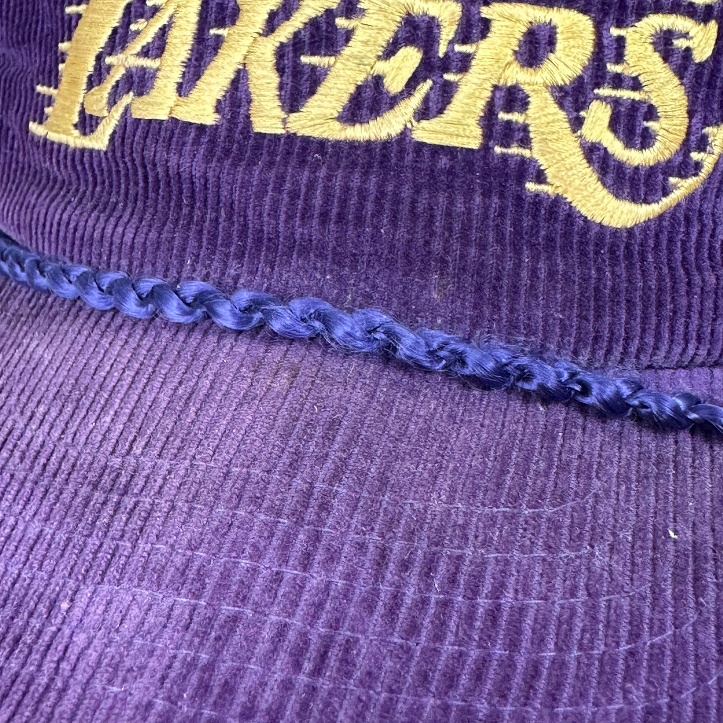 Vintage Los Angeles Lakers Hat Corduroy Script