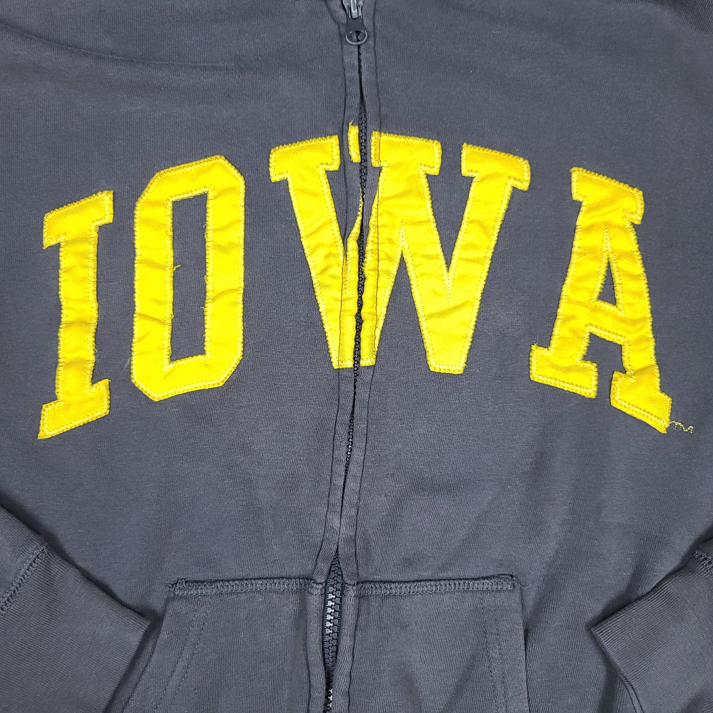 University of Iowa Gray Zip Up Hoodie