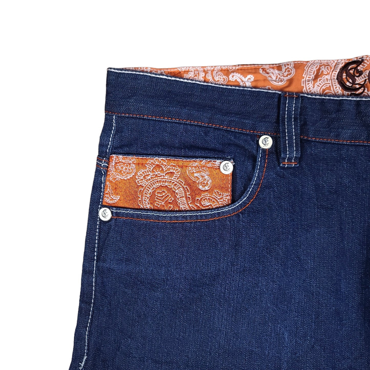 Vintage Y2K Orange Bandana Coogi Denim Pants