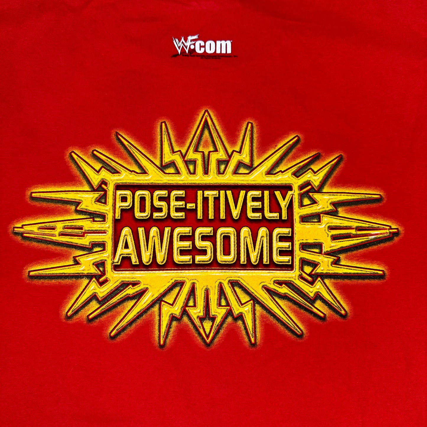 Vintage Edge & Christian Positively Awesome Red Wrestling Tee