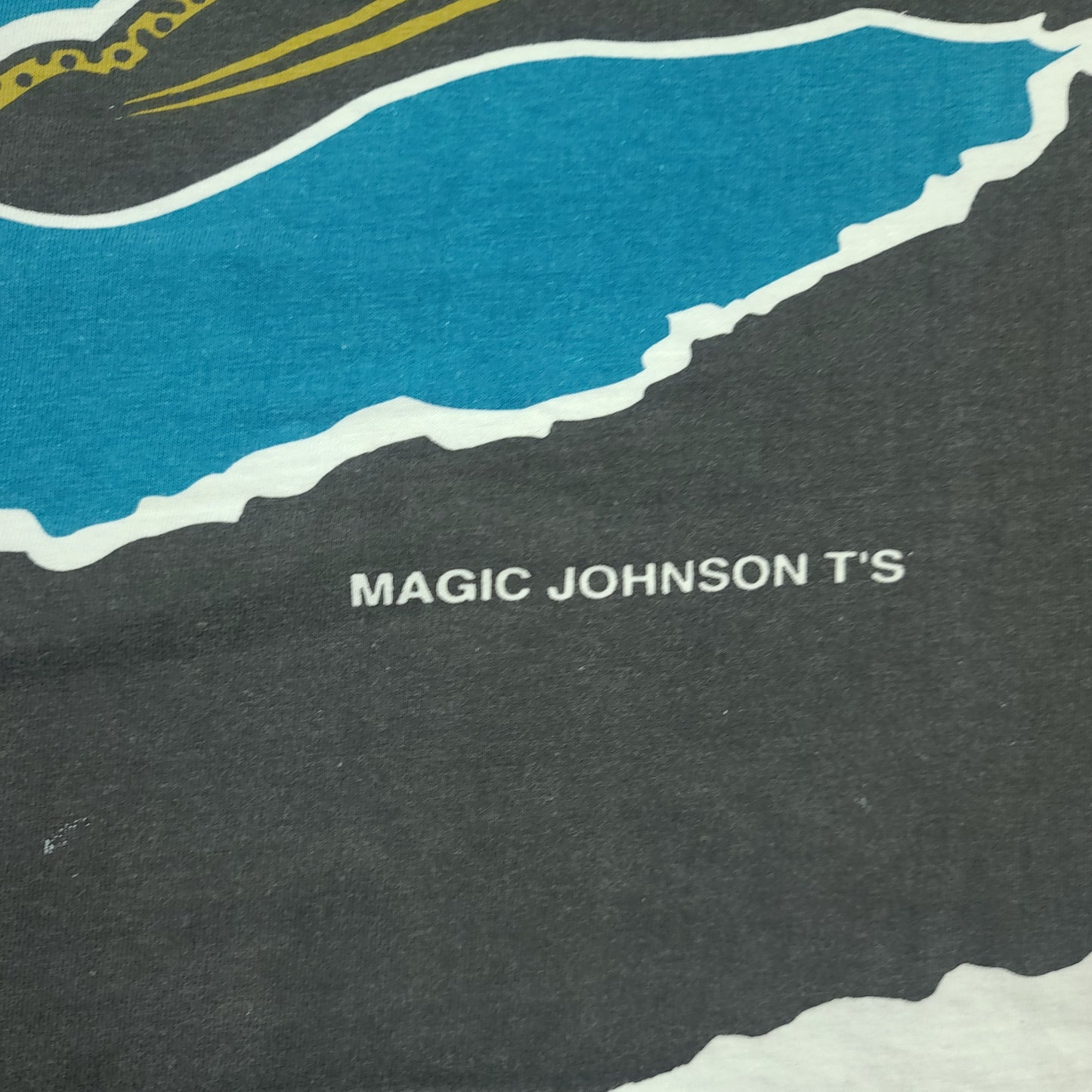 Vintage Jacksonville Jaguars 1993 Magic Johnson T's All Over Print  Tee