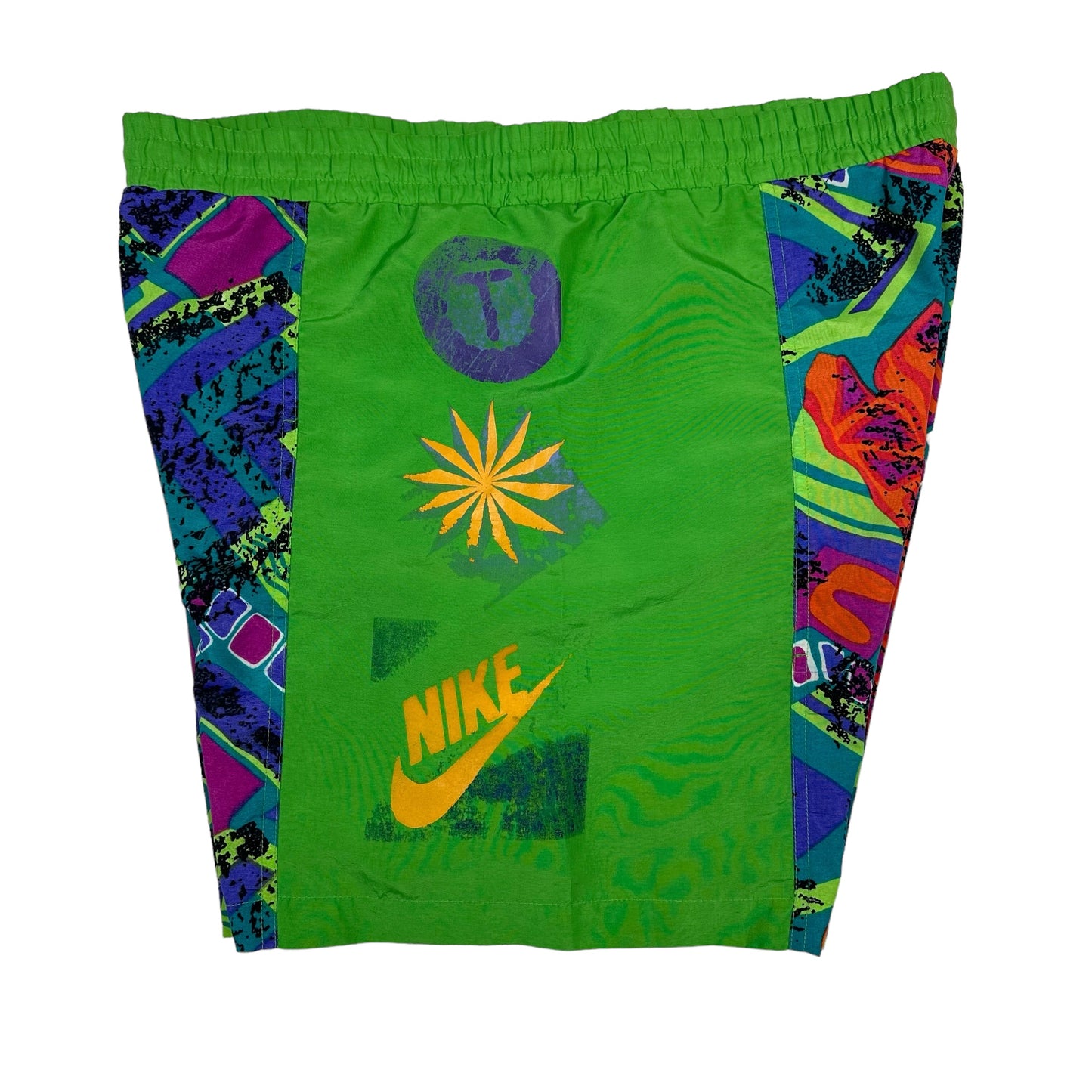 Vintage Nike Green Abstract Nylon Shorts