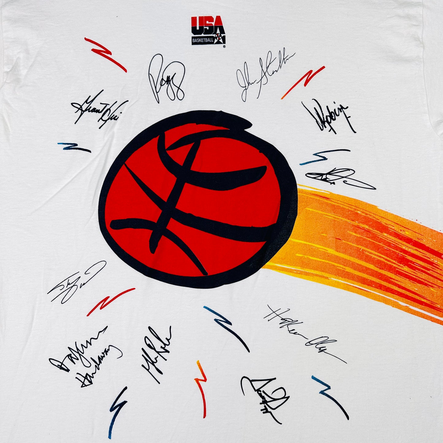 Vintage 1992 Team USA Dream Team Basketball White Tee