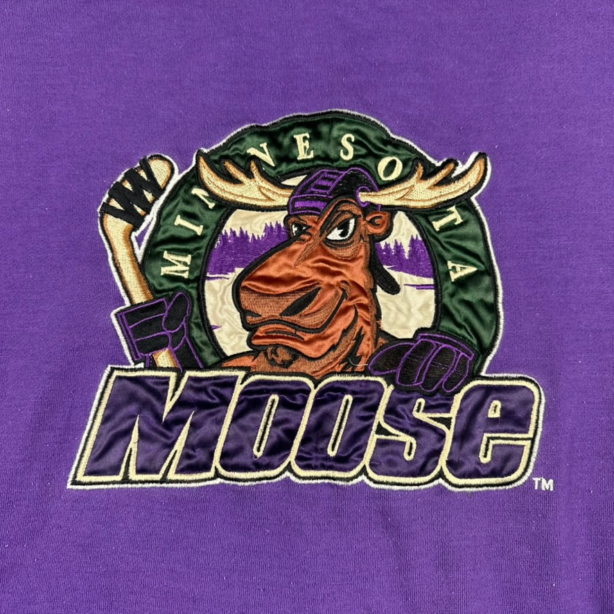 Vintage Minnesota Moose Sweatshirt Starter Purple