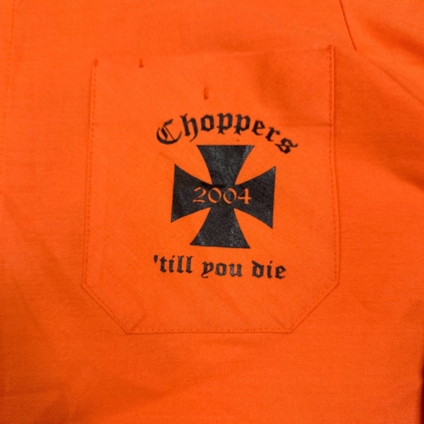 Vintage West Coast Choppers 2004 Orange Short Sleeve Shirt