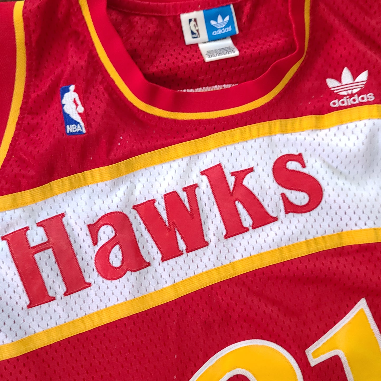 Dominique Wilkins #21 Red Atlanta Hawks adidas Basketball Jersey