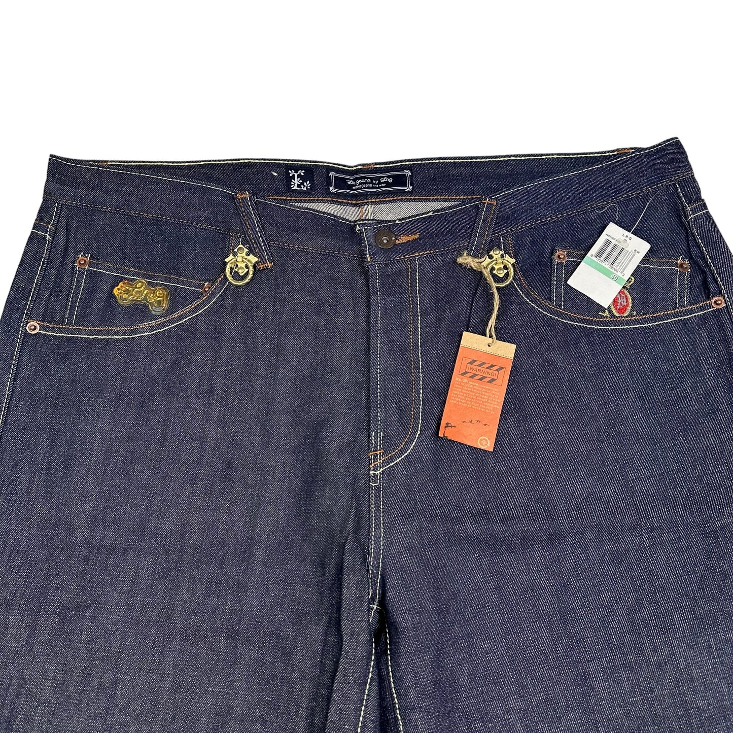 Vintage Y2K LRG Blue Bead Pocket Denim Shorts