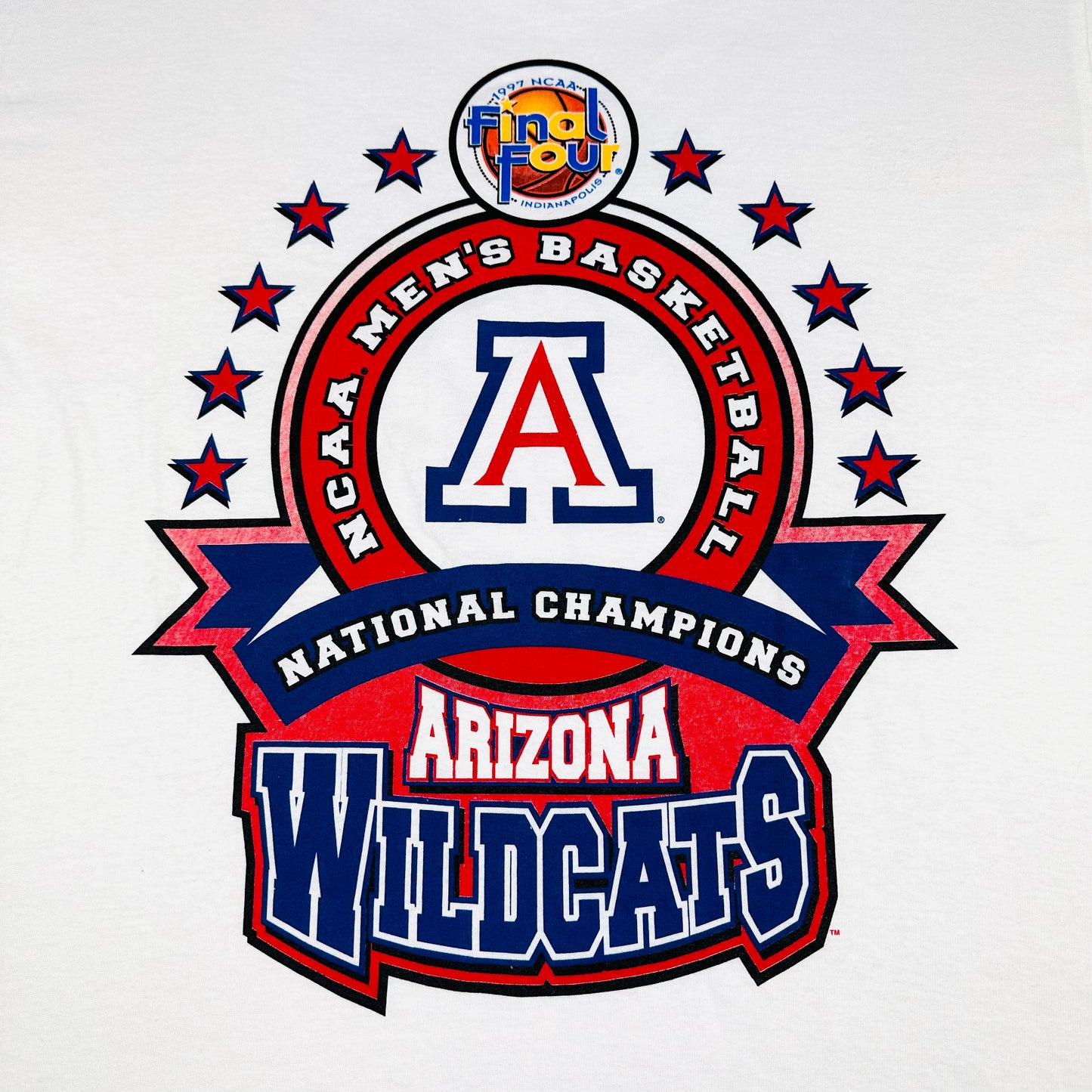 Vintage University of Arizona Wildcats White National Champions Starter Tee