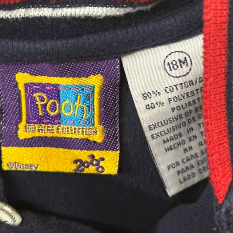 Winnie the Pooh Shortalls Baseball Set Red