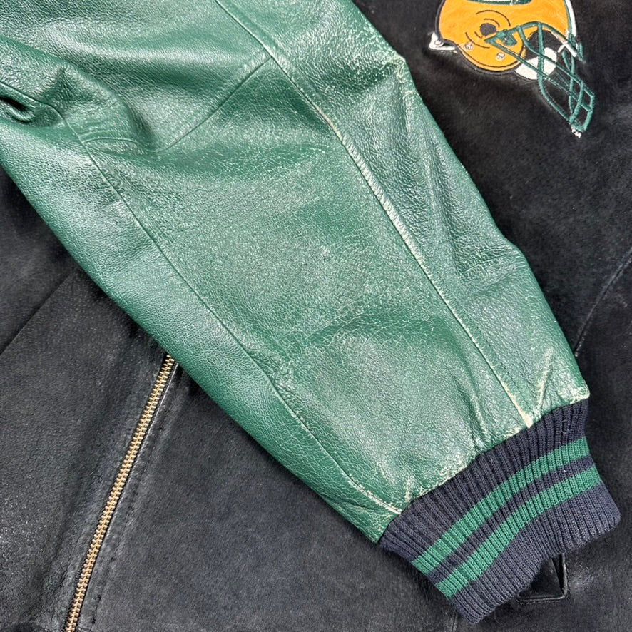 Vintage Green Bay Packers Jacket Leather Suede