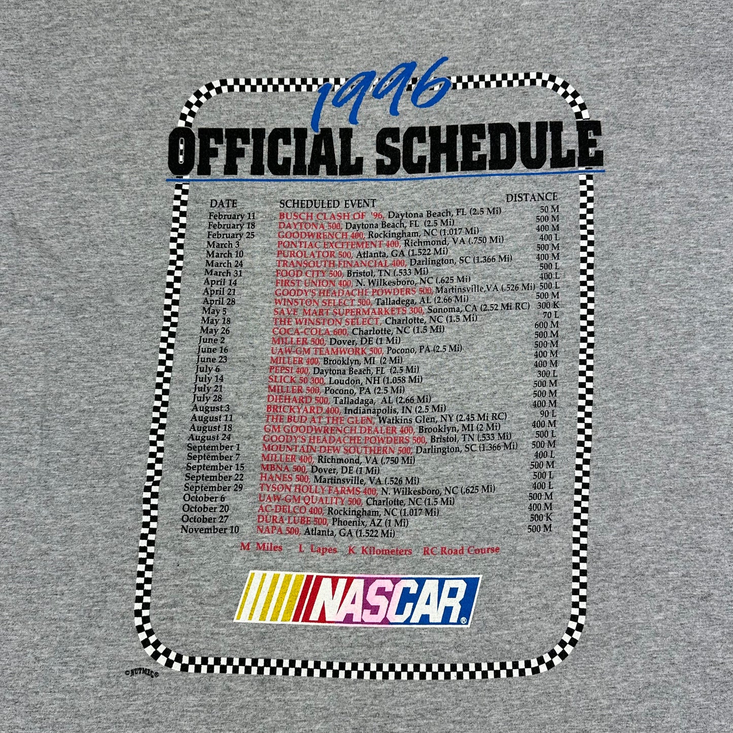 Vintage Jeff Gordon NASCAR Gray Nutmeg Tee