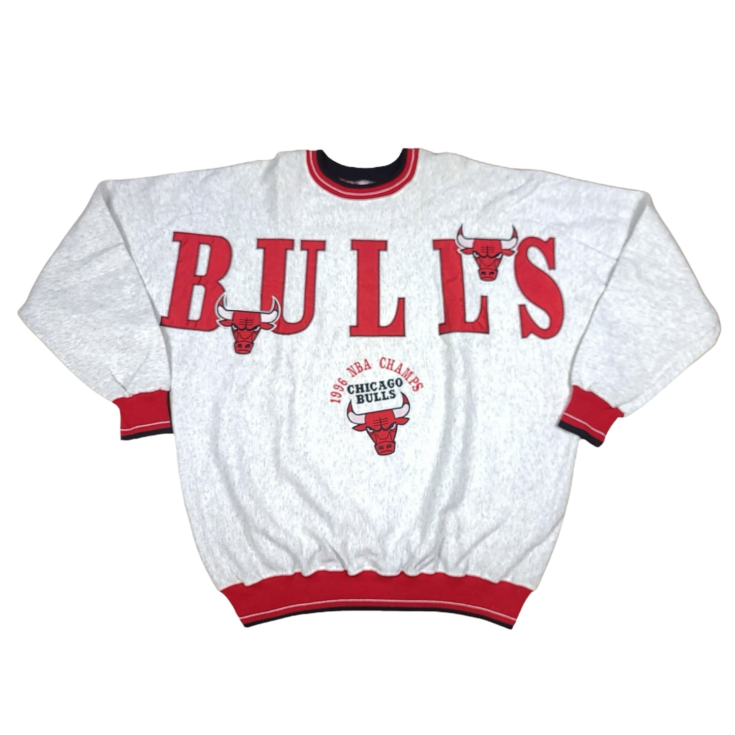Vintage Chciago Bulls Spell Out 1996 Champs Legends Athletic Sweatshirt
