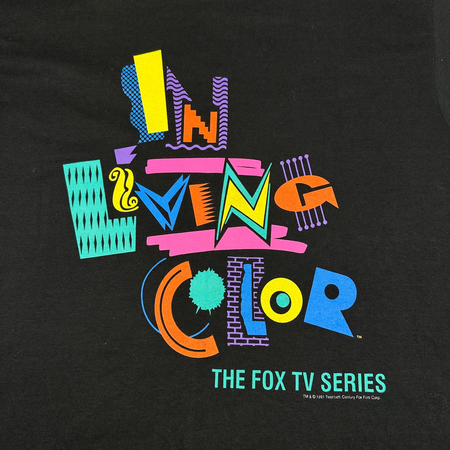 Vintage In Living Color 1991 Fox Black Tee