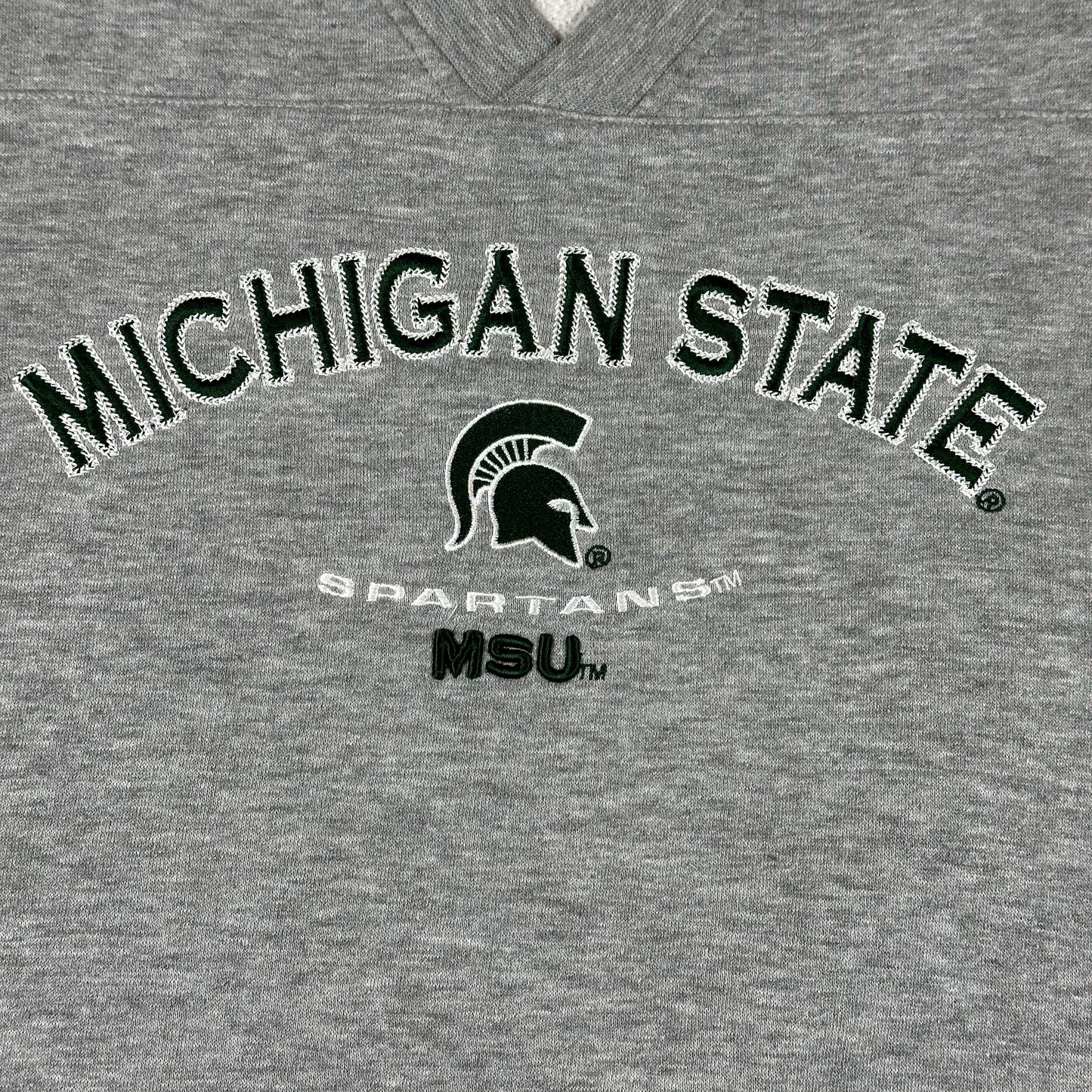 Vintage Michigan State University Sweatshirt Lee V-neck Spartans